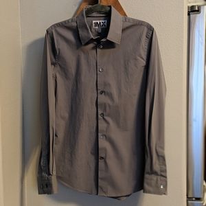 Express 1MX fitted Dress shirt in gray